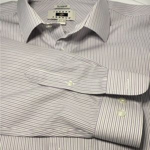 Joseph Abboud Lavender Pinstripe Long Sleeve Shirt Size 16 1/2 35